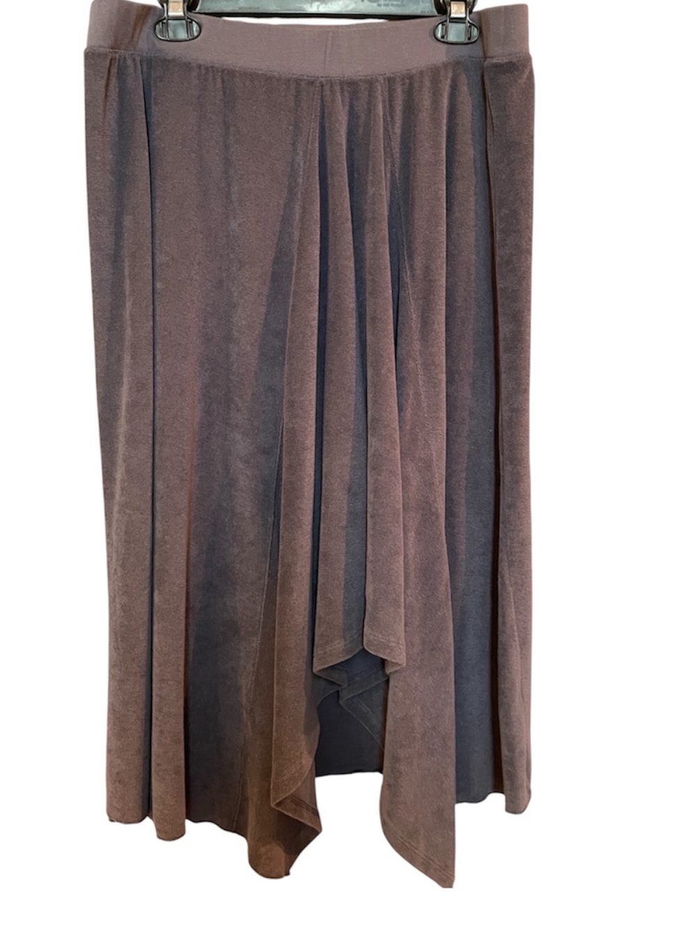 Lilla P Asymmetric High-Low Skirt terry skirt pull on size Large blue